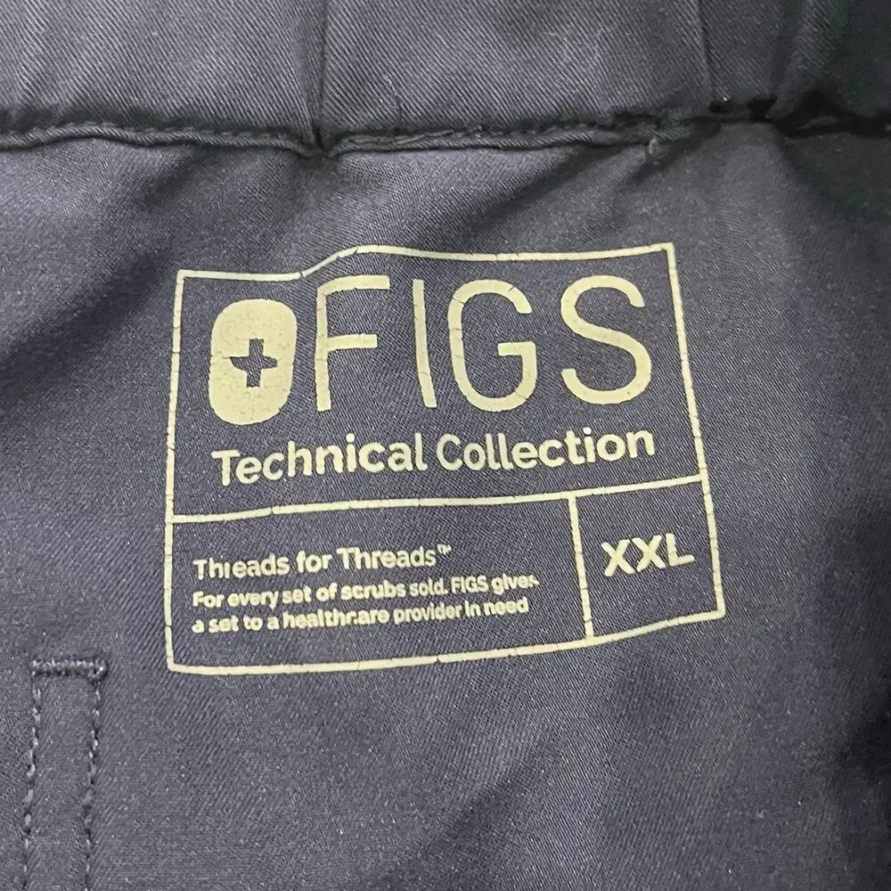 FIGS Pisco Straight-Leg Scrub Pants Healthcare Medical Navy Size XXL